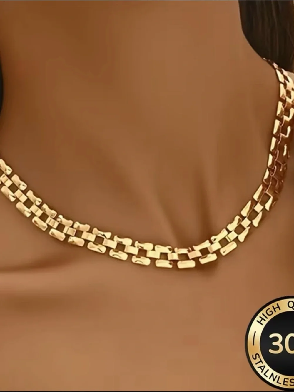 NEW! Gold Box-Link Women's Necklace. Luxury Snake Necklace. Elegant Necklace 💛